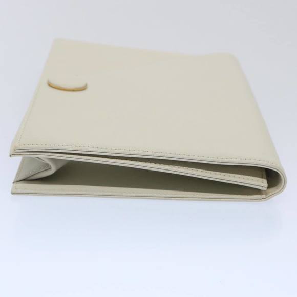 SAINT LAURENT Clutch Bag Leather White Auth ar11120 - Picture 5 of 16